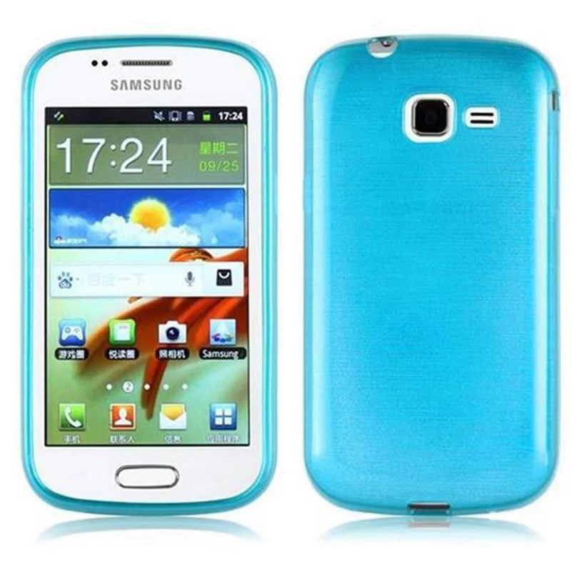 Cadorabo Hülle kompatibel mit Samsung Galaxy TREND Schutzhülle aus flexiblem TPU Silikon im Brushed Design
