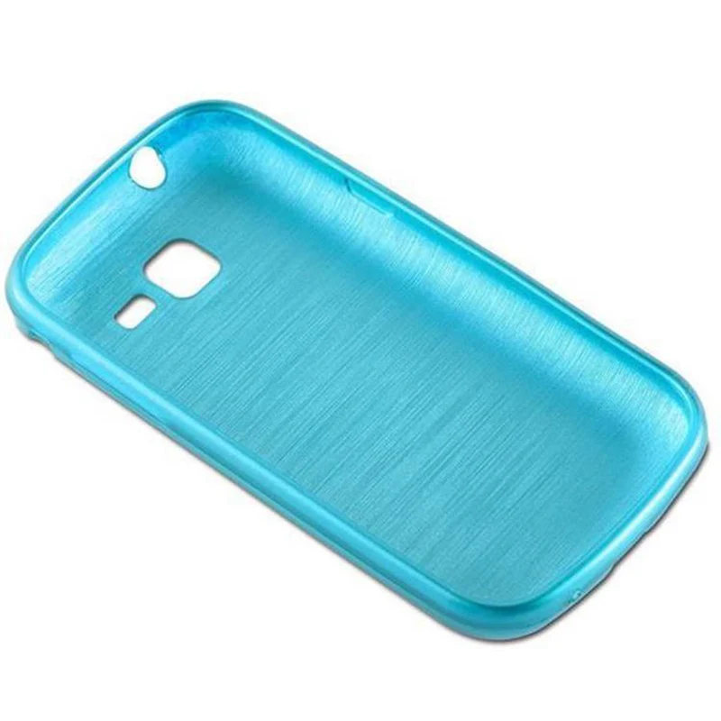 Cadorabo Hülle kompatibel mit Samsung Galaxy TREND Schutzhülle aus flexiblem TPU Silikon im Brushed Design