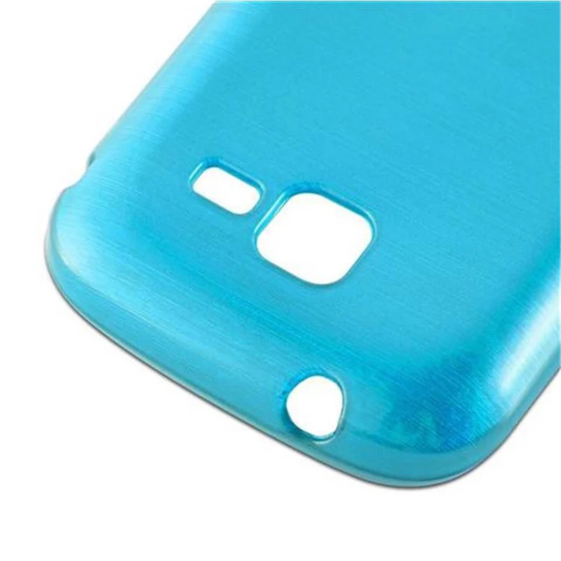 Cadorabo Hülle kompatibel mit Samsung Galaxy TREND Schutzhülle aus flexiblem TPU Silikon im Brushed Design