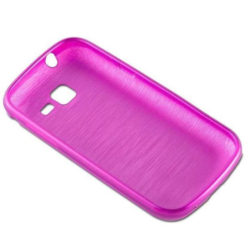Cadorabo Hülle kompatibel mit Samsung Galaxy TREND Schutzhülle aus flexiblem TPU Silikon im Brushed Design