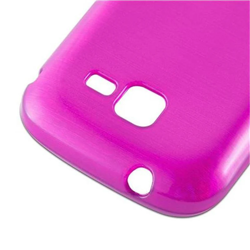 Cadorabo Hülle kompatibel mit Samsung Galaxy TREND Schutzhülle aus flexiblem TPU Silikon im Brushed Design