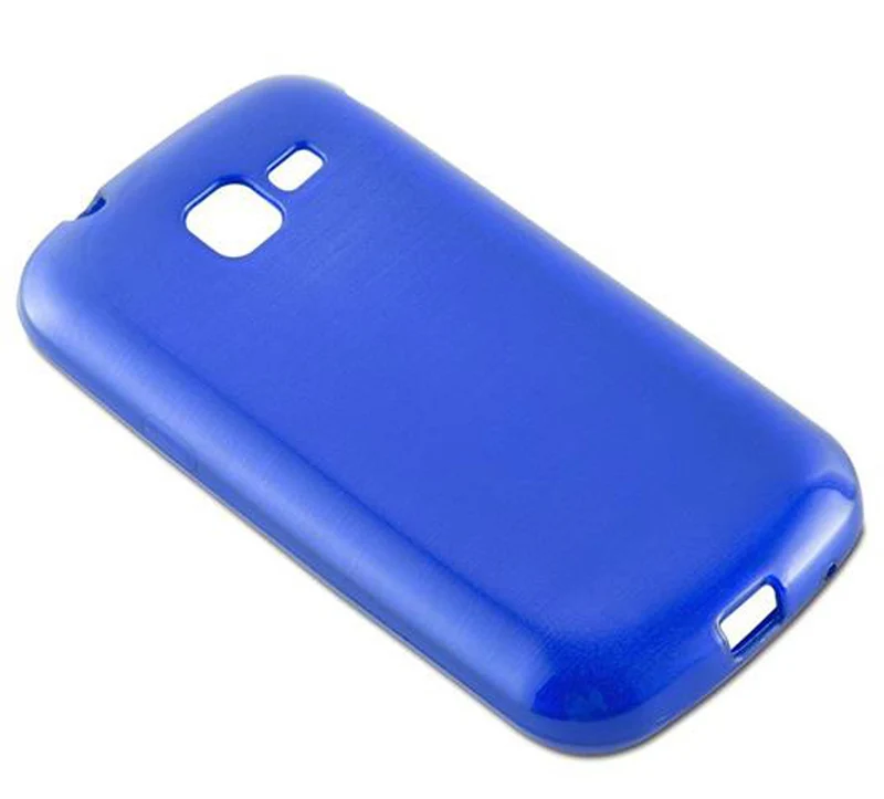 Cadorabo Hülle kompatibel mit Samsung Galaxy TREND Schutzhülle aus flexiblem TPU Silikon im Brushed Design