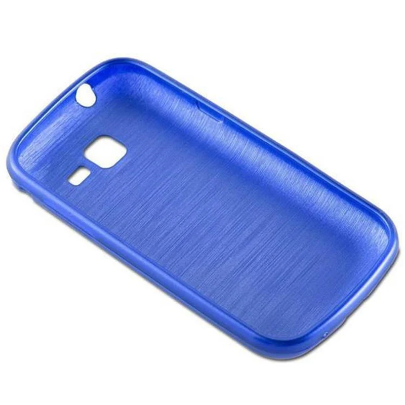 Cadorabo Hülle kompatibel mit Samsung Galaxy TREND Schutzhülle aus flexiblem TPU Silikon im Brushed Design