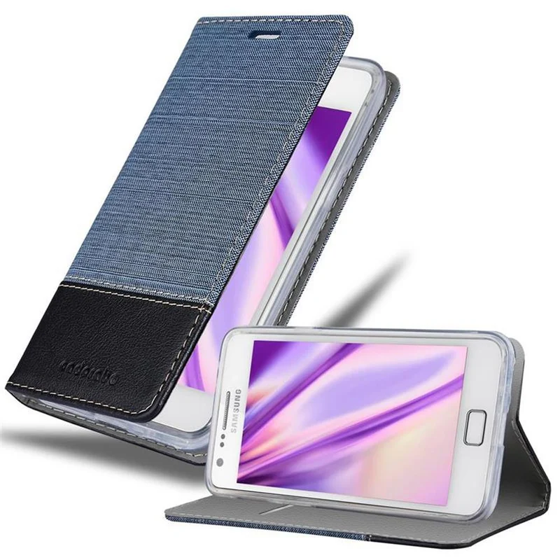Cadorabo Hülle kompatibel mit Samsung Galaxy S2 / S2 PLUS Schutzhülle mit Magnetverschluss, Standfunktion und Kartenfach