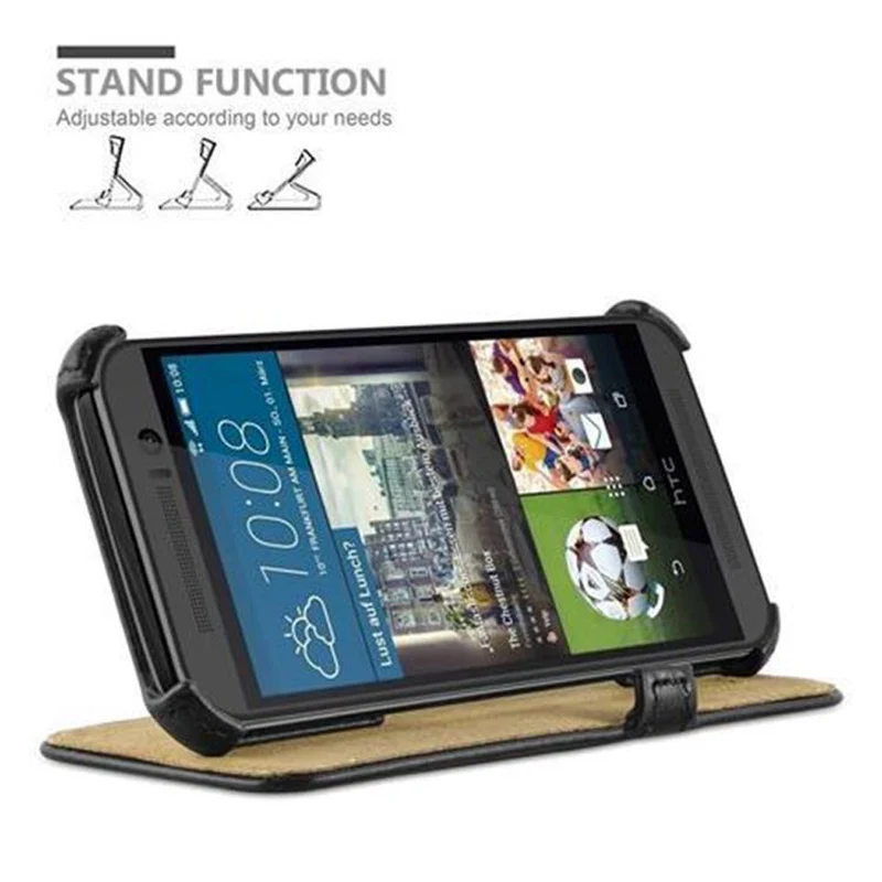 Cadorabo Hülle kompatibel mit HTC ONE M9 Schutzhülle OHNE Magnetverschluss mit Standfunktion und Eckhalterung