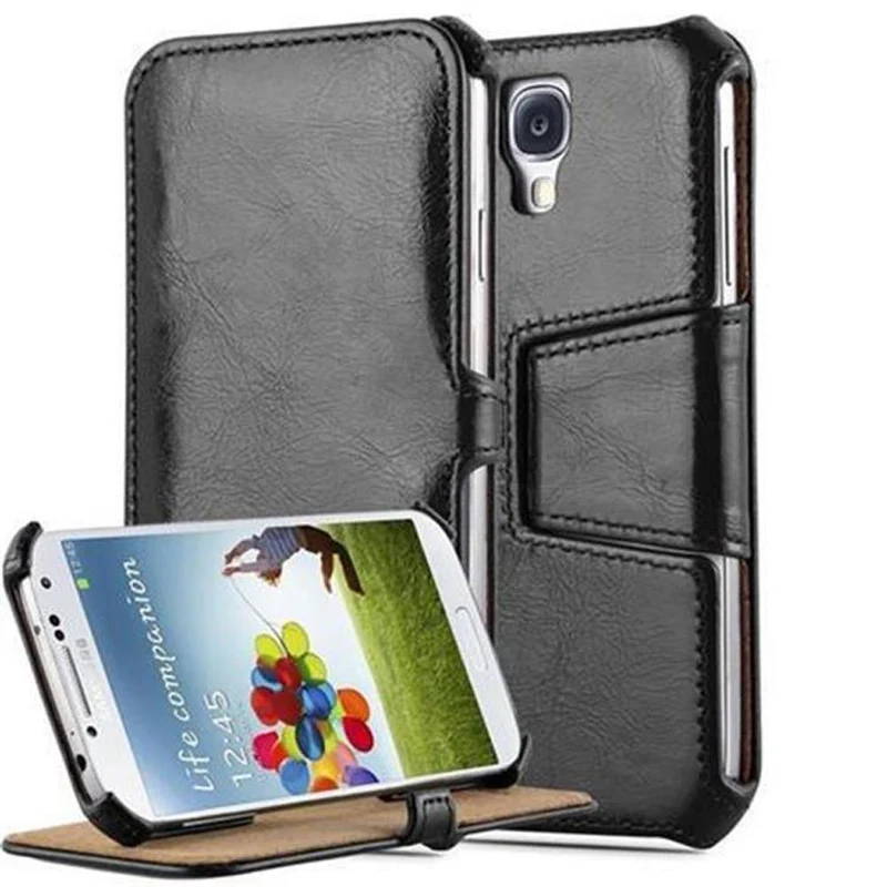 Cadorabo Hülle kompatibel mit Samsung Galaxy S4 Schutzhülle OHNE Magnetverschluss mit Standfunktion und Eckhalterung
