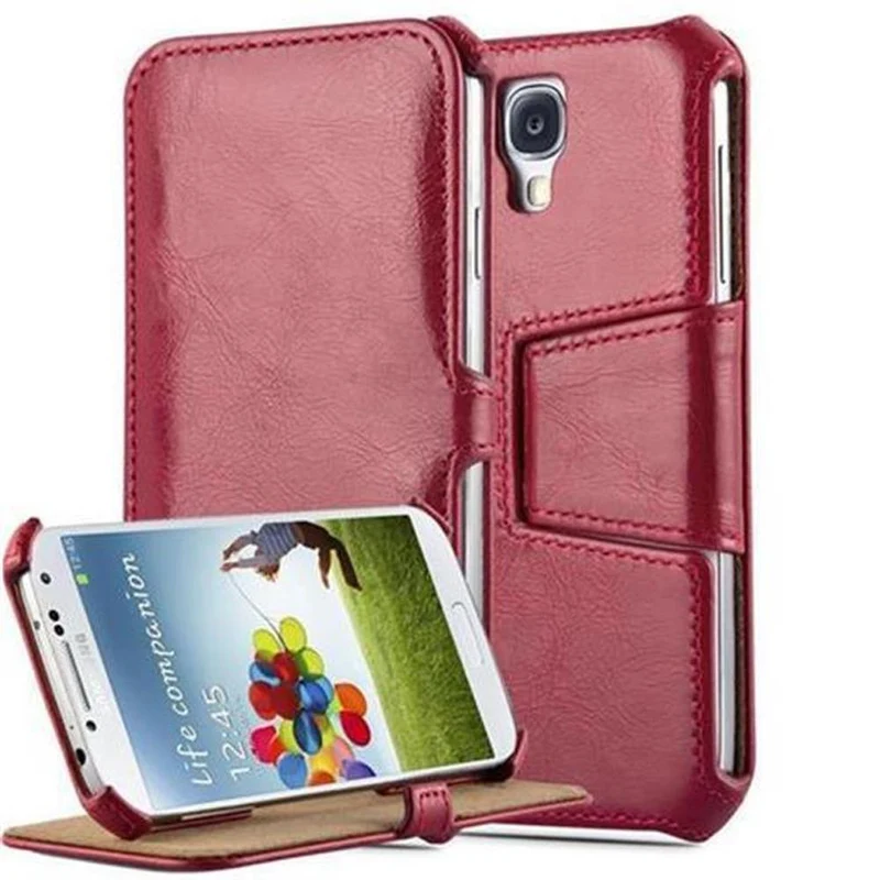 Cadorabo Hülle kompatibel mit Samsung Galaxy S4 Schutzhülle OHNE Magnetverschluss mit Standfunktion und Eckhalterung