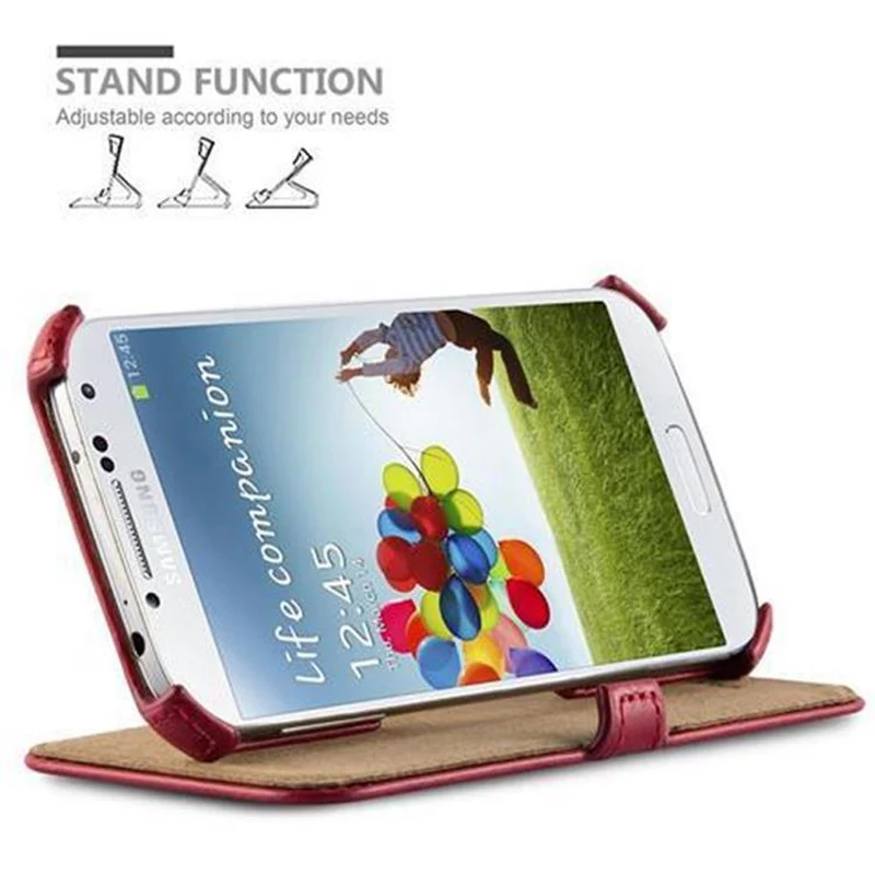 Cadorabo Hülle kompatibel mit Samsung Galaxy S4 Schutzhülle OHNE Magnetverschluss mit Standfunktion und Eckhalterung