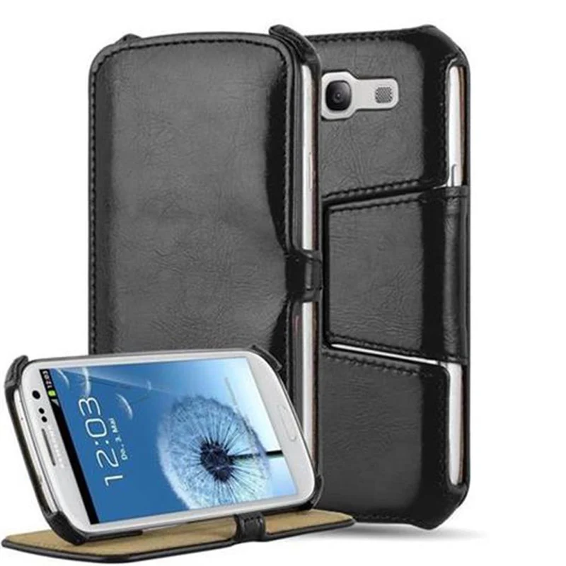 Cadorabo Hülle kompatibel mit Samsung Galaxy S3 / S3 NEO Schutzhülle OHNE Magnetverschluss mit Standfunktion und Eckhalterung