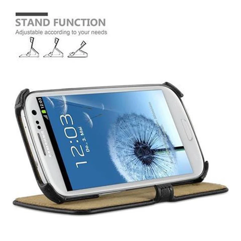 Cadorabo Hülle kompatibel mit Samsung Galaxy S3 / S3 NEO Schutzhülle OHNE Magnetverschluss mit Standfunktion und Eckhalterung