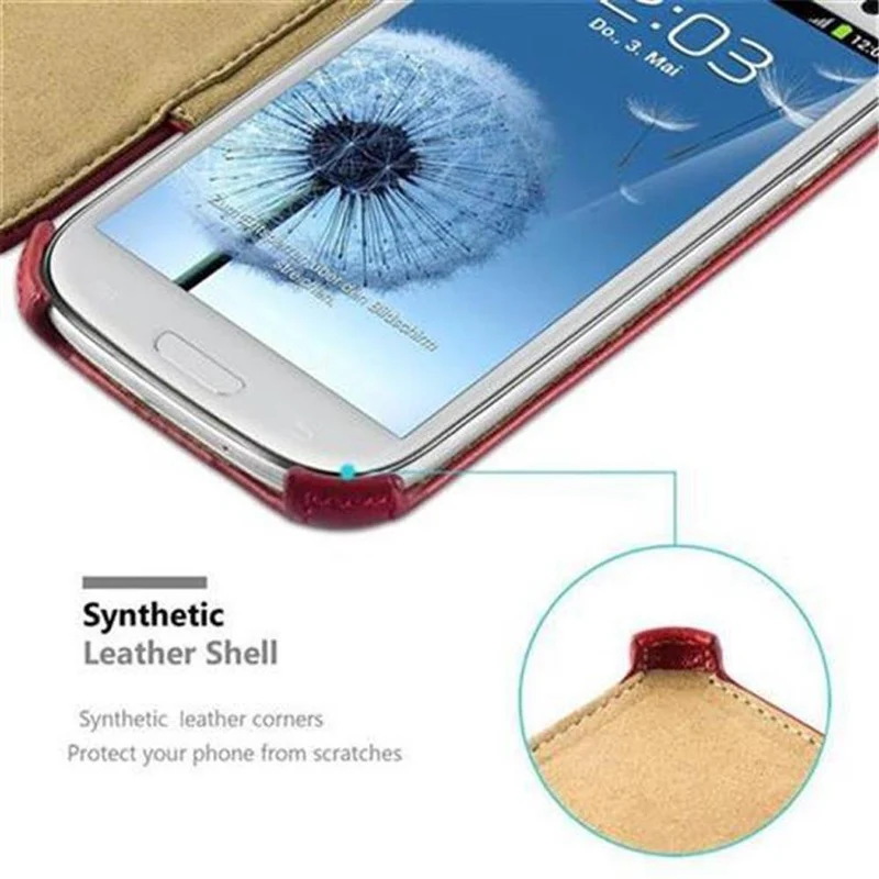Cadorabo Hülle kompatibel mit Samsung Galaxy S3 / S3 NEO Schutzhülle OHNE Magnetverschluss mit Standfunktion und Eckhalterung