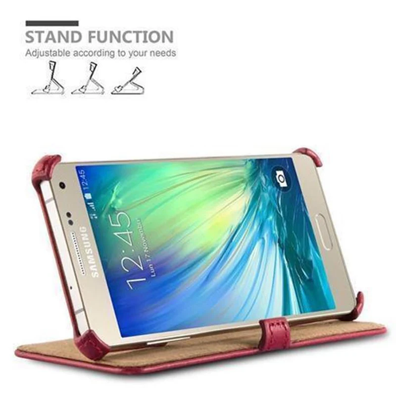 Cadorabo Hülle kompatibel mit Samsung Galaxy A5 2015 Schutzhülle OHNE Magnetverschluss mit Standfunktion und Eckhalterung