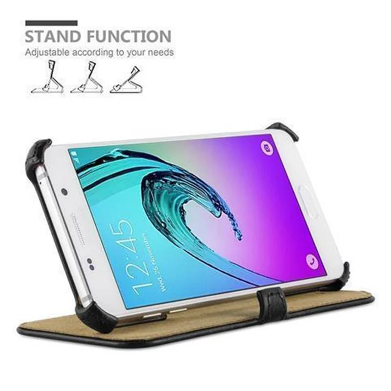 Cadorabo Hülle kompatibel mit Samsung Galaxy A3 2015 Schutzhülle OHNE Magnetverschluss mit Standfunktion und Eckhalterung