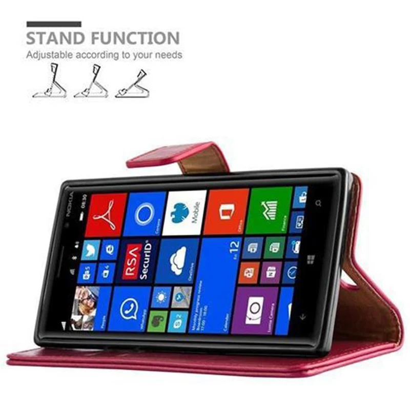 Cadorabo Hülle kompatibel mit Nokia Lumia 830 Schutzhülle mit Magnetverschluss, Standfunktion und Kartenfach