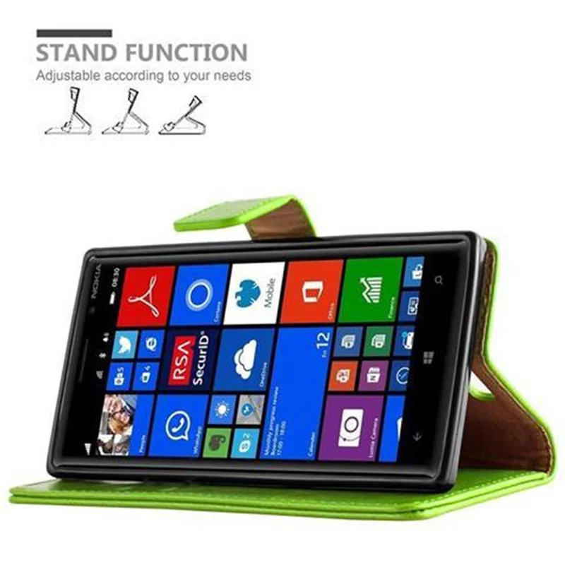 Cadorabo Hülle kompatibel mit Nokia Lumia 830 Schutzhülle mit Magnetverschluss, Standfunktion und Kartenfach