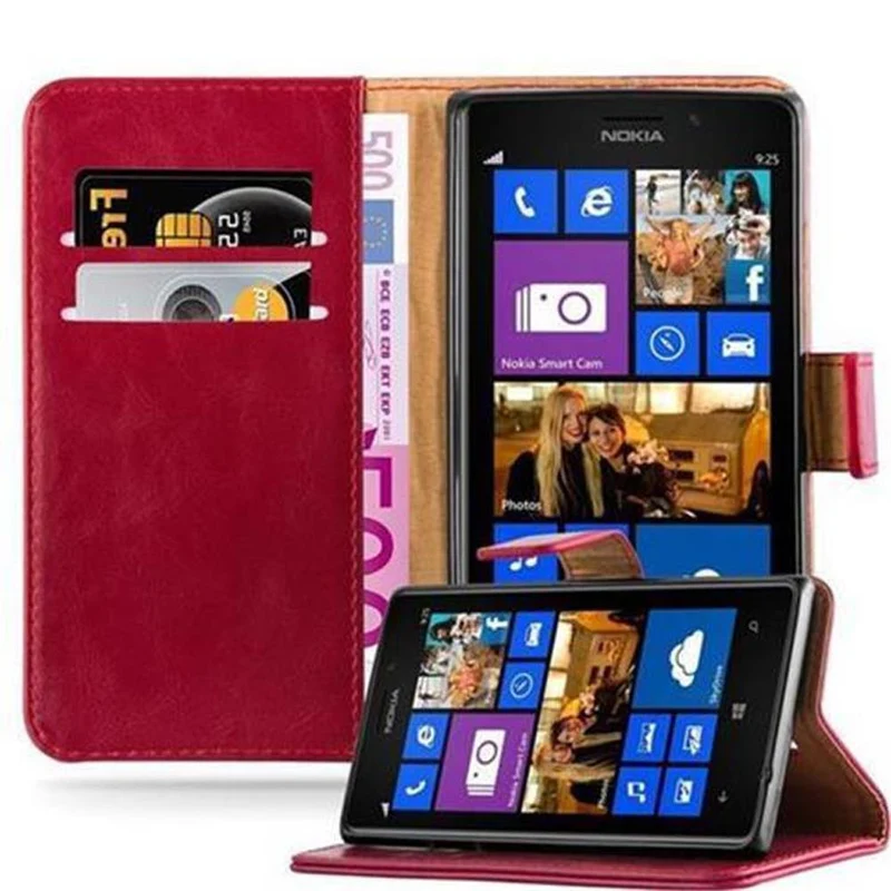 Cadorabo Hülle kompatibel mit Nokia Lumia 925 Schutzhülle mit Magnetverschluss, Standfunktion und Kartenfach