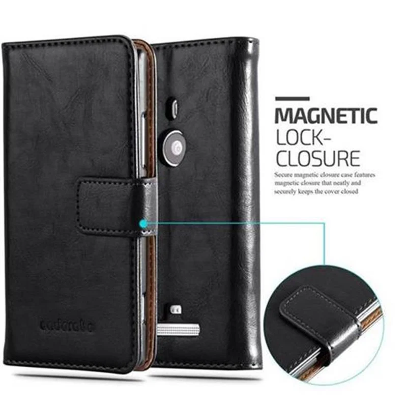 Cadorabo Hülle kompatibel mit Nokia Lumia 925 Schutzhülle mit Magnetverschluss, Standfunktion und Kartenfach