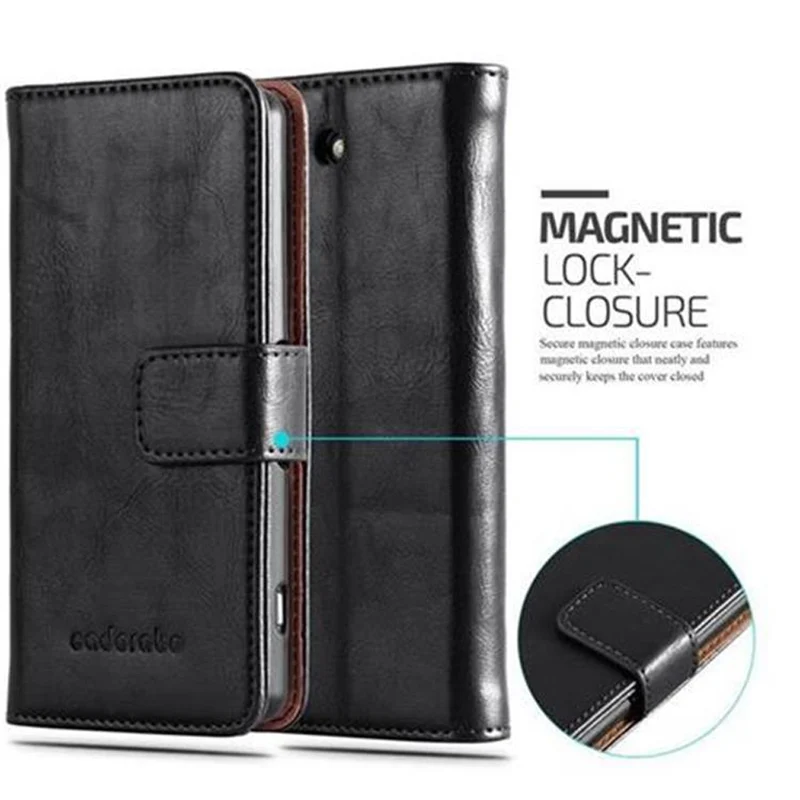 Cadorabo Hülle kompatibel mit Sony Xperia Z3 COMPACT Schutzhülle mit Magnetverschluss, Standfunktion und Kartenfach