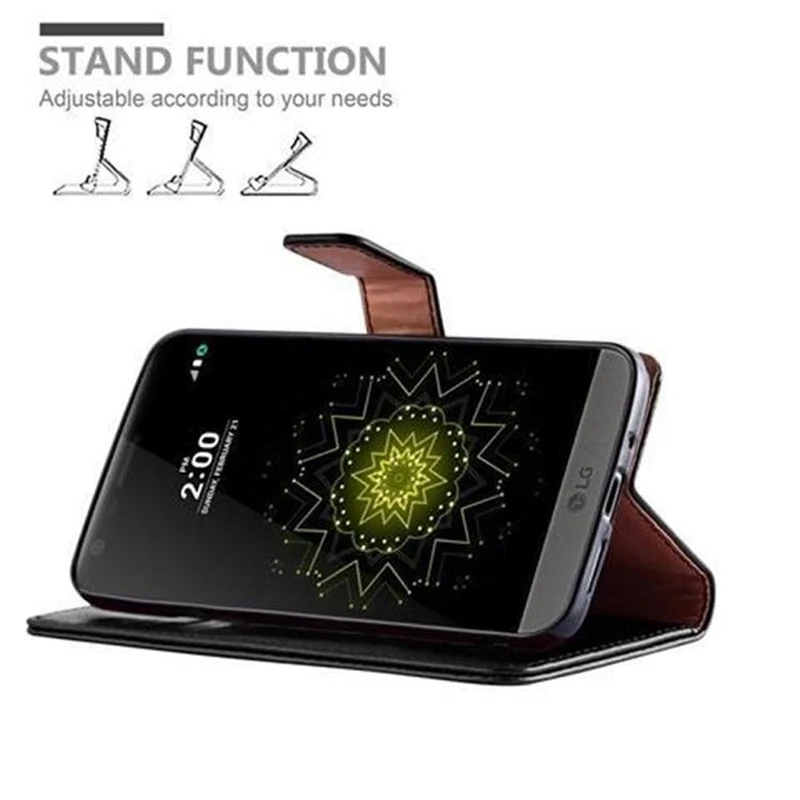 Cadorabo Hülle kompatibel mit LG G5 Schutzhülle mit Magnetverschluss, Standfunktion und Kartenfach
