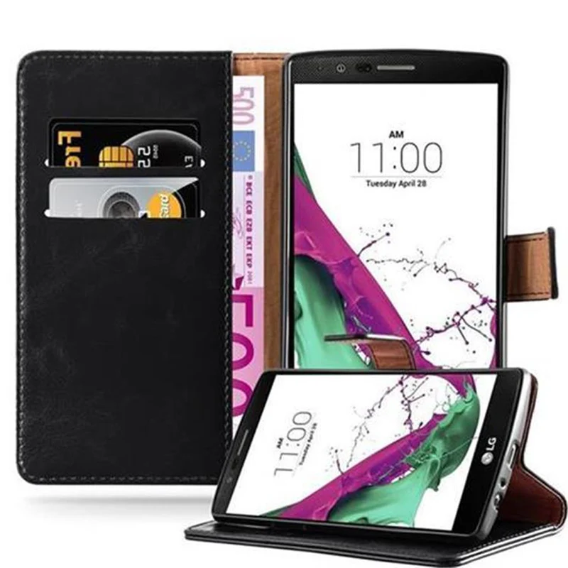 Cadorabo Hülle kompatibel mit LG G4 / G4 PLUS Schutzhülle mit Magnetverschluss, Standfunktion und Kartenfach