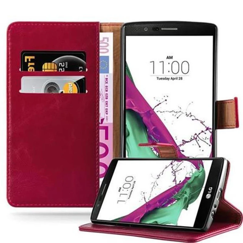 Cadorabo Hülle kompatibel mit LG G4 / G4 PLUS Schutzhülle mit Magnetverschluss, Standfunktion und Kartenfach