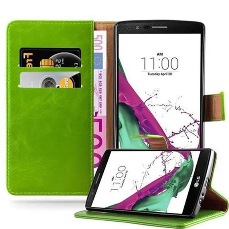 Cadorabo Hülle kompatibel mit LG G4 / G4 PLUS Schutzhülle mit Magnetverschluss, Standfunktion und Kartenfach