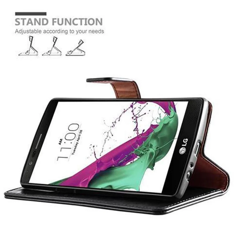 Cadorabo Hülle kompatibel mit LG G4 / G4 PLUS Schutzhülle mit Magnetverschluss, Standfunktion und Kartenfach