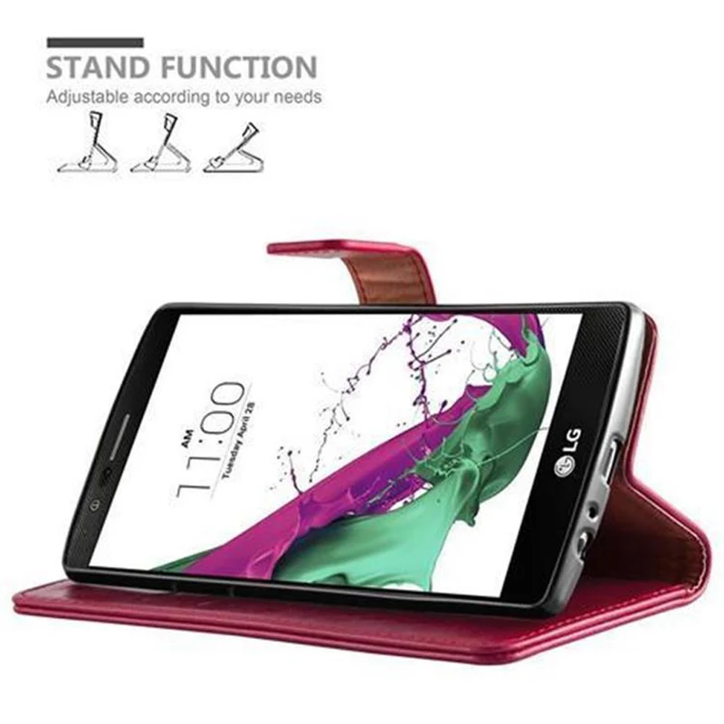 Cadorabo Hülle kompatibel mit LG G4 / G4 PLUS Schutzhülle mit Magnetverschluss, Standfunktion und Kartenfach