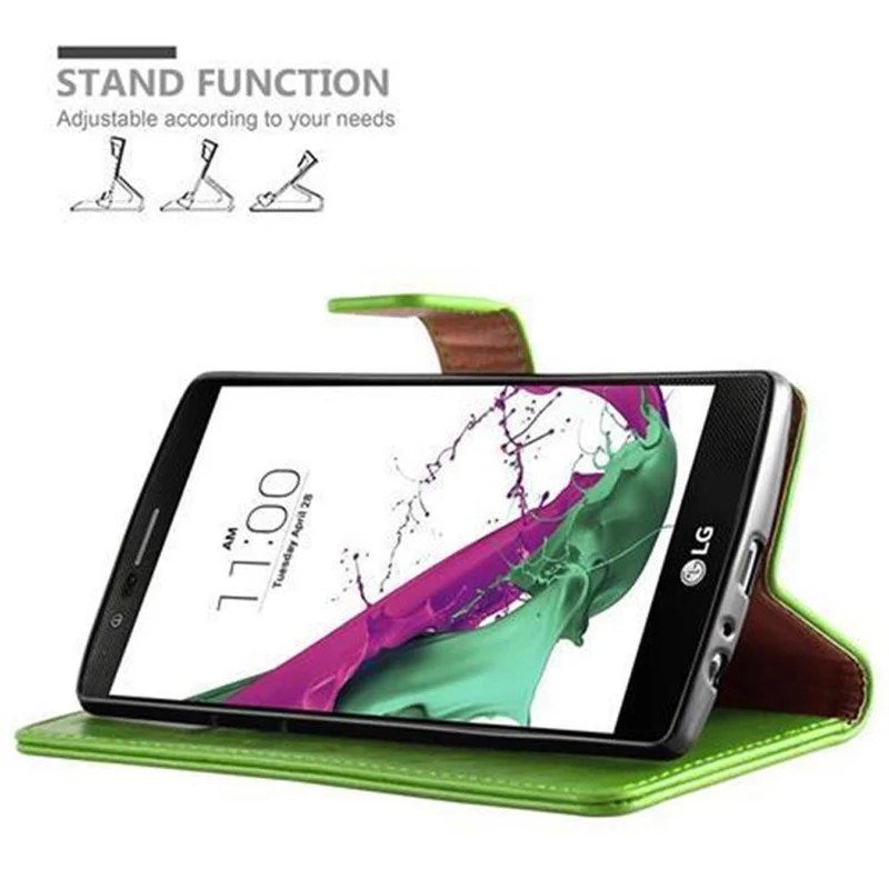 Cadorabo Hülle kompatibel mit LG G4 / G4 PLUS Schutzhülle mit Magnetverschluss, Standfunktion und Kartenfach