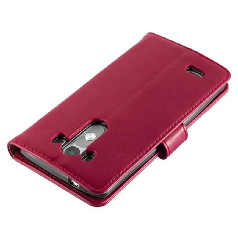 Cadorabo Hülle kompatibel mit LG G3 Schutzhülle mit Magnetverschluss, Standfunktion und Kartenfach