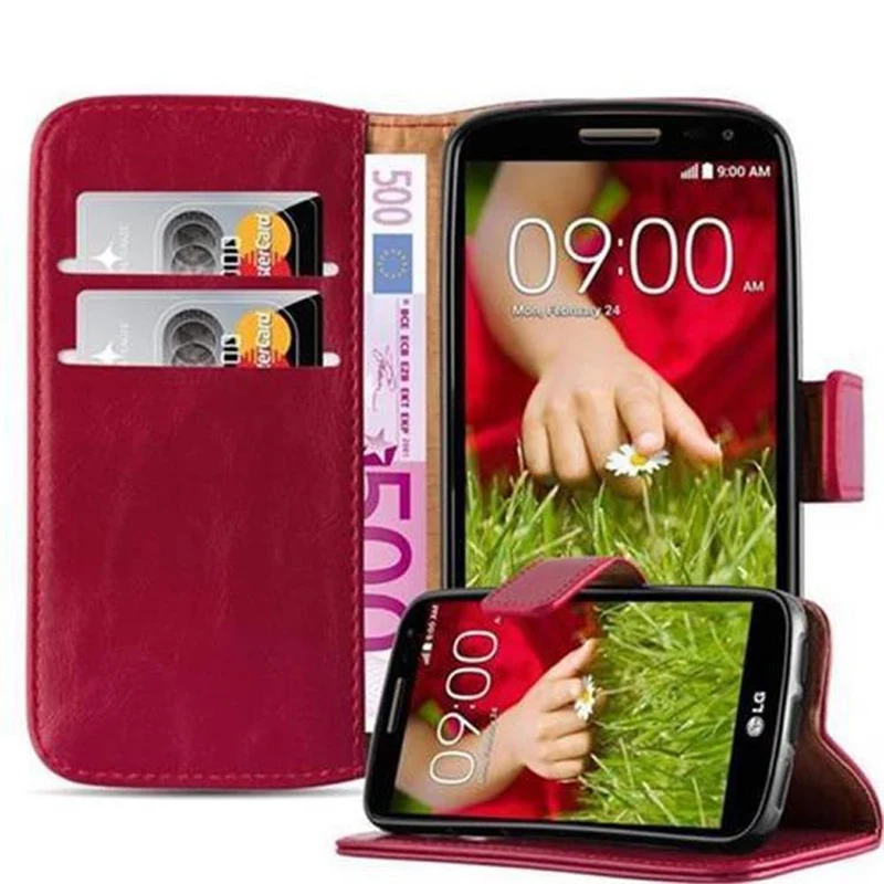 Cadorabo Hülle kompatibel mit LG G2 MINI Schutzhülle mit Magnetverschluss, Standfunktion und Kartenfach
