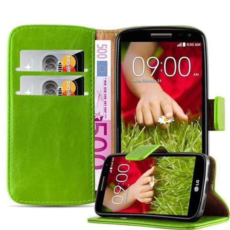 Cadorabo Hülle kompatibel mit LG G2 MINI Schutzhülle mit Magnetverschluss, Standfunktion und Kartenfach