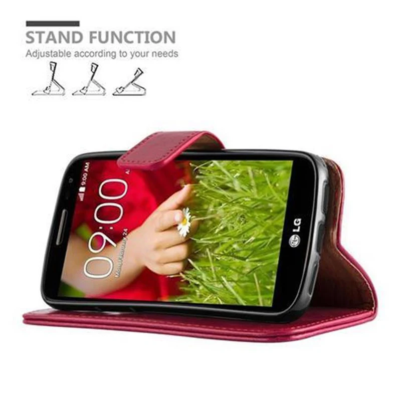 Cadorabo Hülle kompatibel mit LG G2 MINI Schutzhülle mit Magnetverschluss, Standfunktion und Kartenfach