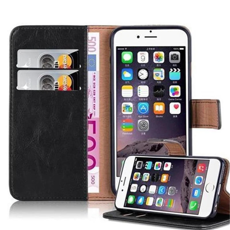 Cadorabo Hülle kompatibel mit Apple iPhone 6 / 6S Schutzhülle mit Magnetverschluss, Standfunktion und Kartenfach