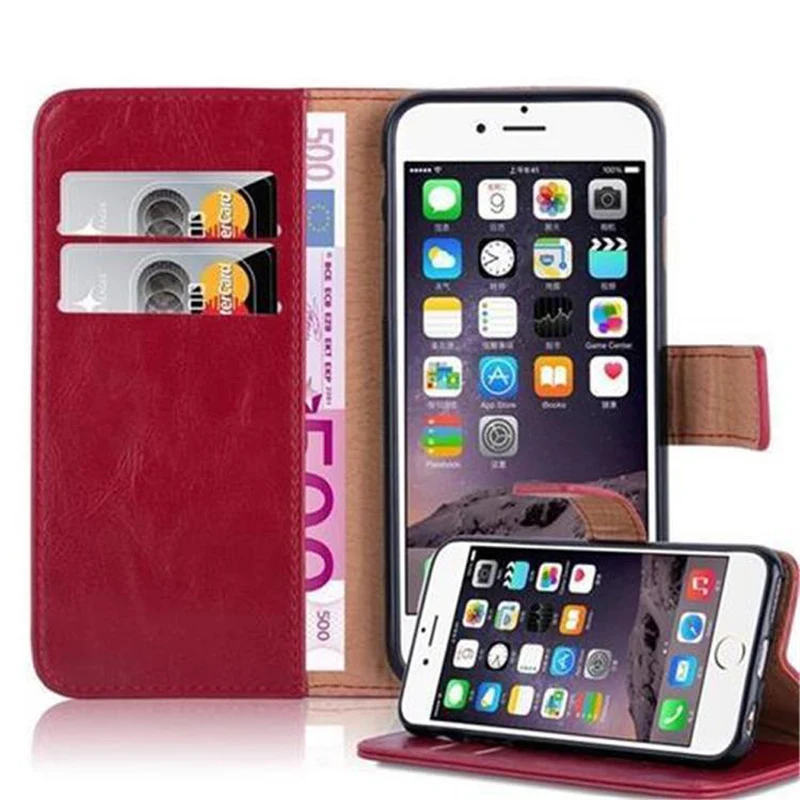 Cadorabo Hülle kompatibel mit Apple iPhone 6 / 6S Schutzhülle mit Magnetverschluss, Standfunktion und Kartenfach