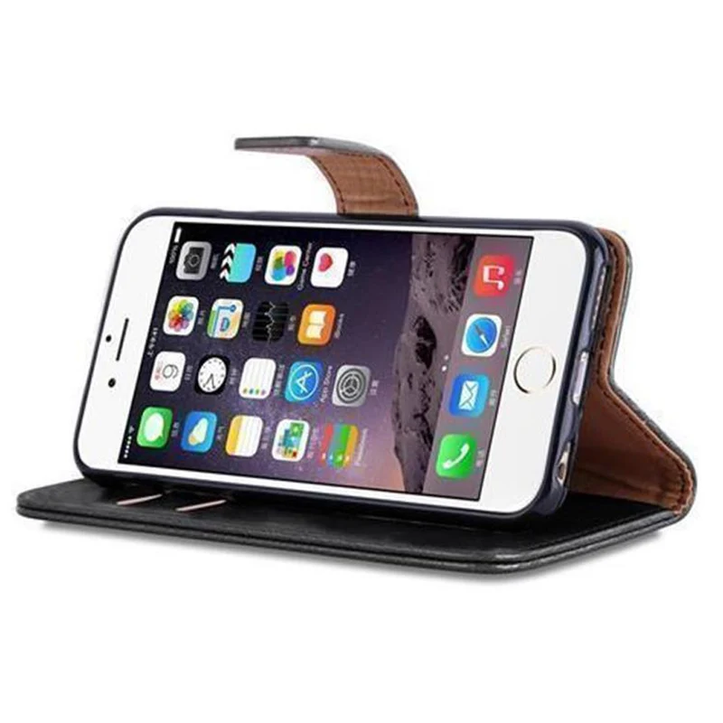 Cadorabo Hülle kompatibel mit Apple iPhone 6 / 6S Schutzhülle mit Magnetverschluss, Standfunktion und Kartenfach