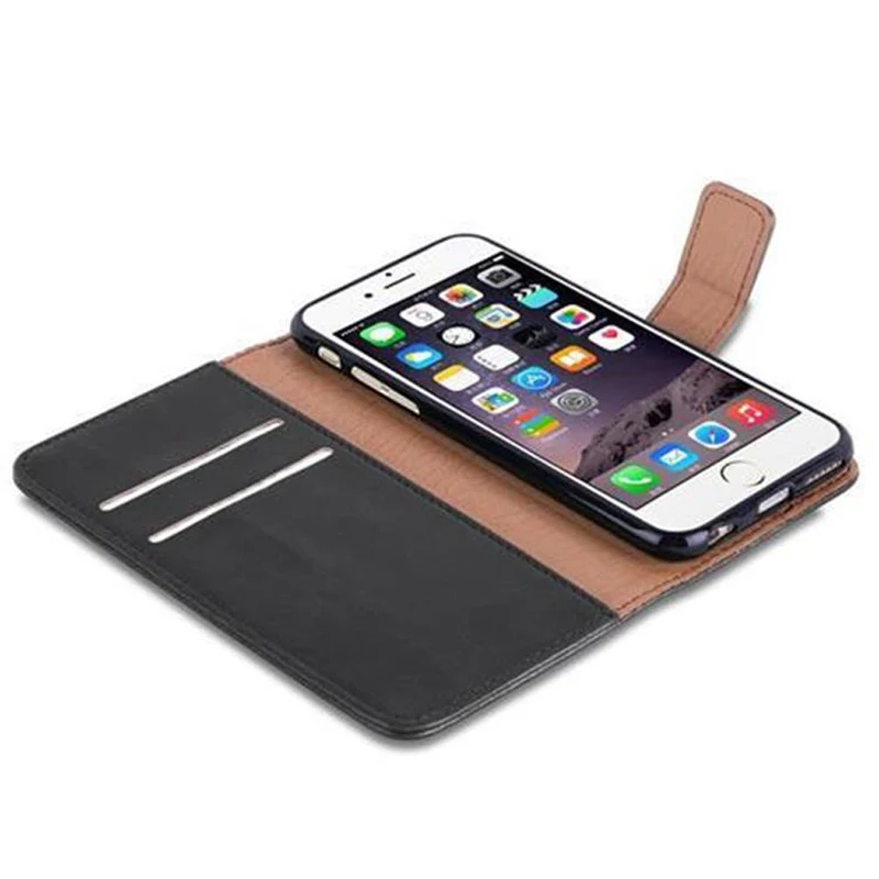 Cadorabo Hülle kompatibel mit Apple iPhone 6 / 6S Schutzhülle mit Magnetverschluss, Standfunktion und Kartenfach