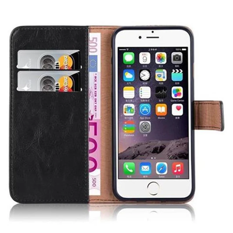 Cadorabo Hülle kompatibel mit Apple iPhone 6 / 6S Schutzhülle mit Magnetverschluss, Standfunktion und Kartenfach
