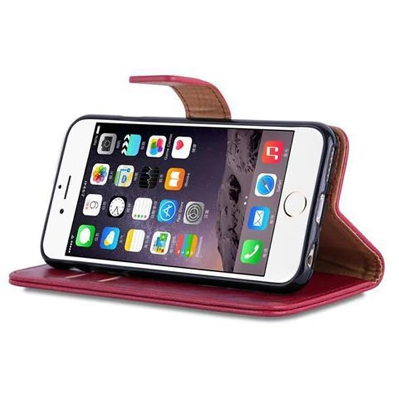 Cadorabo Hülle kompatibel mit Apple iPhone 6 / 6S Schutzhülle mit Magnetverschluss, Standfunktion und Kartenfach