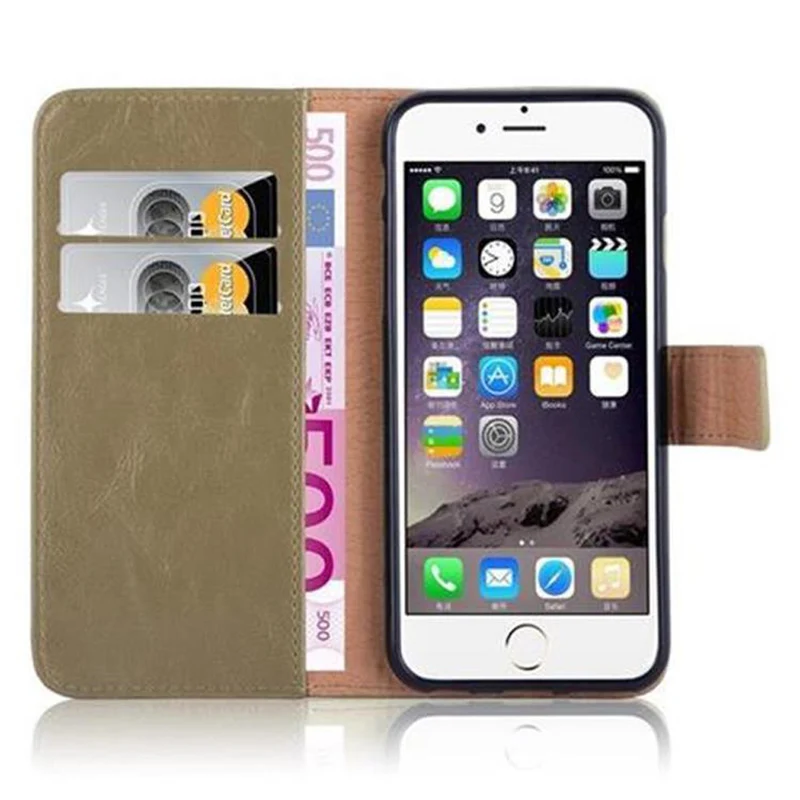 Cadorabo Hülle kompatibel mit Apple iPhone 6 / 6S Schutzhülle mit Magnetverschluss, Standfunktion und Kartenfach
