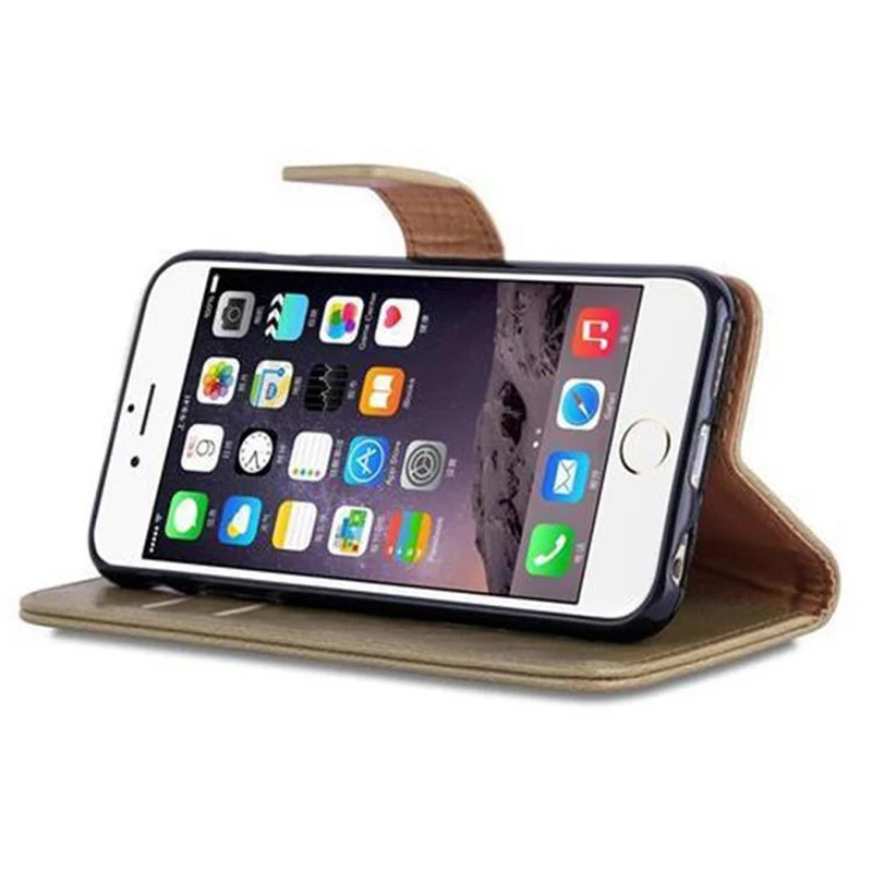 Cadorabo Hülle kompatibel mit Apple iPhone 6 / 6S Schutzhülle mit Magnetverschluss, Standfunktion und Kartenfach