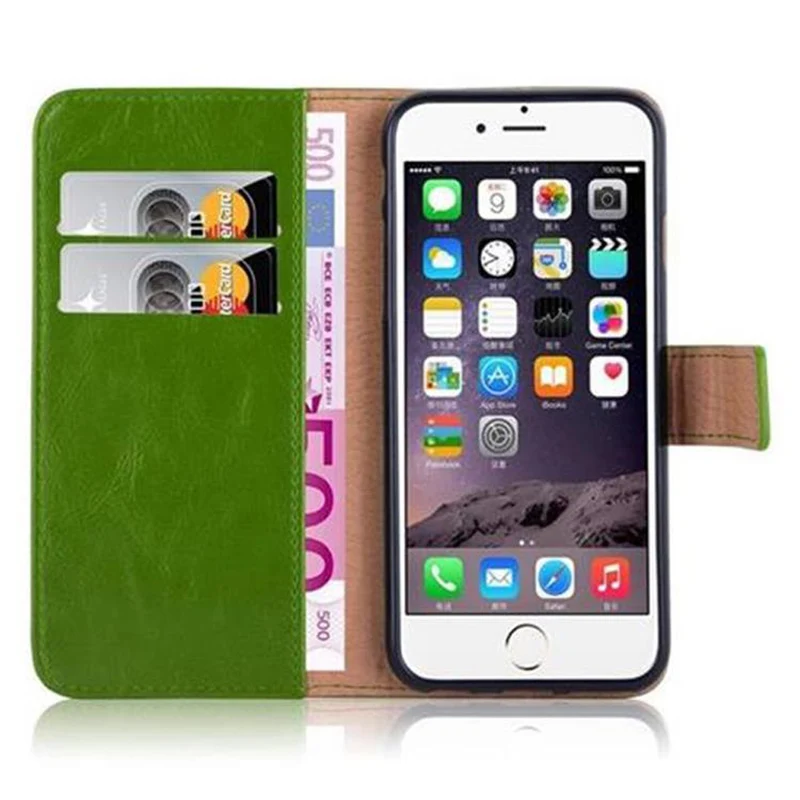 Cadorabo Hülle kompatibel mit Apple iPhone 6 / 6S Schutzhülle mit Magnetverschluss, Standfunktion und Kartenfach