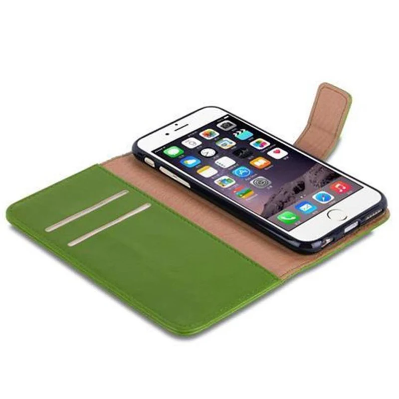 Cadorabo Hülle kompatibel mit Apple iPhone 6 / 6S Schutzhülle mit Magnetverschluss, Standfunktion und Kartenfach