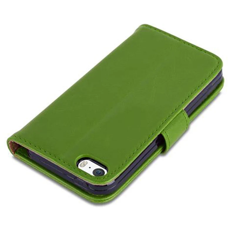 Cadorabo Hülle kompatibel mit Apple iPhone 5 / 5S / SE 2016 Schutzhülle mit Magnetverschluss, Standfunktion und Kartenfach