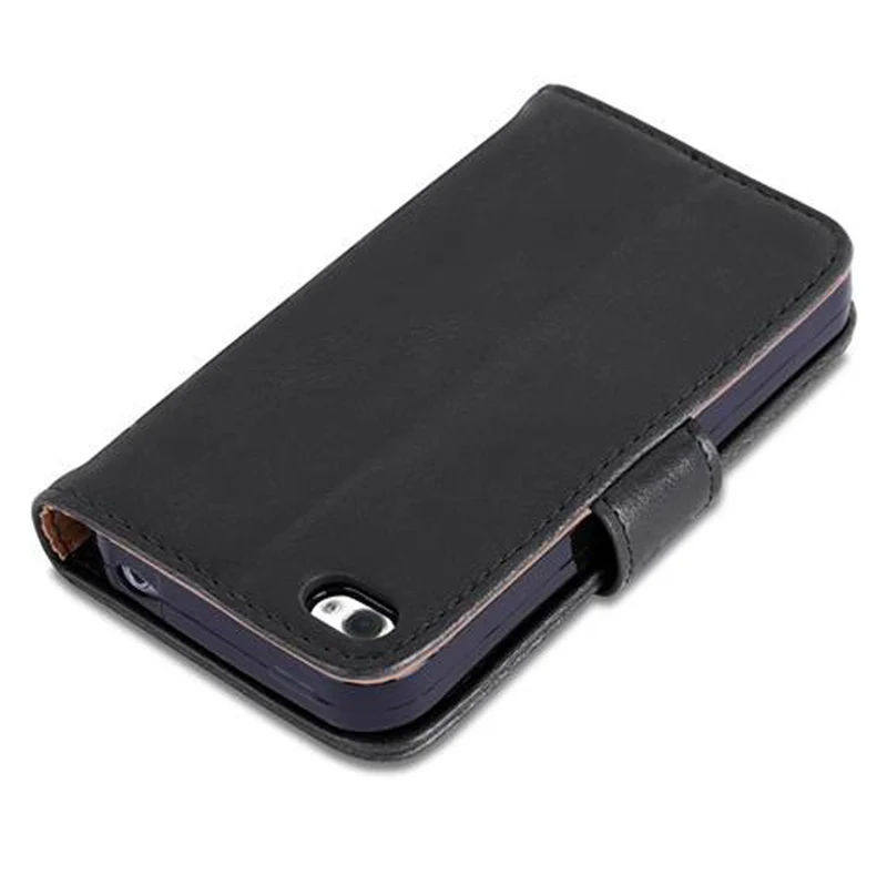 Cadorabo Hülle kompatibel mit Apple iPhone 4 / 4S Schutzhülle mit Magnetverschluss, Standfunktion und Kartenfach