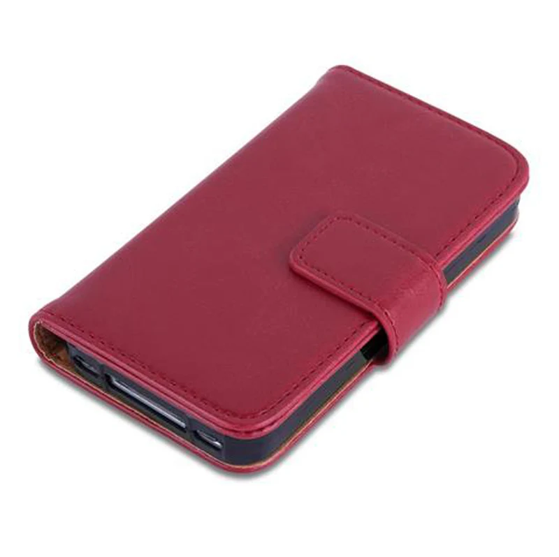 Cadorabo Hülle kompatibel mit Apple iPhone 4 / 4S Schutzhülle mit Magnetverschluss, Standfunktion und Kartenfach