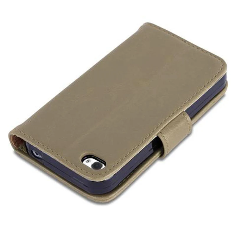 Cadorabo Hülle kompatibel mit Apple iPhone 4 / 4S Schutzhülle mit Magnetverschluss, Standfunktion und Kartenfach