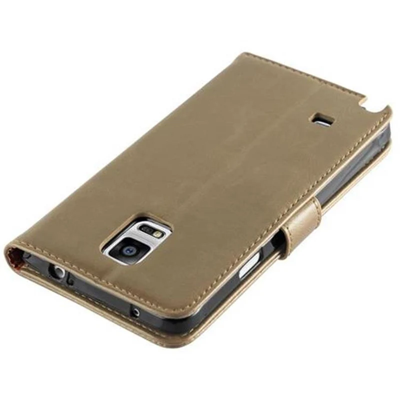 Cadorabo Hülle kompatibel mit Samsung Galaxy NOTE 4 Schutzhülle mit Magnetverschluss, Standfunktion und Kartenfach