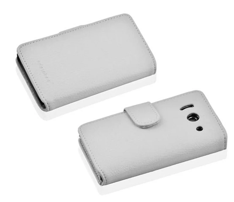 Cadorabo Hülle kompatibel mit Huawei ASCEND Y300 Schutzhülle aus strukturiertem Kunstleder und Kartenfach