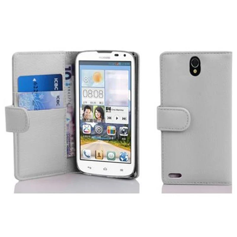 Cadorabo Hülle kompatibel mit Huawei ASCEND G610 Schutzhülle aus strukturiertem Kunstleder und Kartenfach